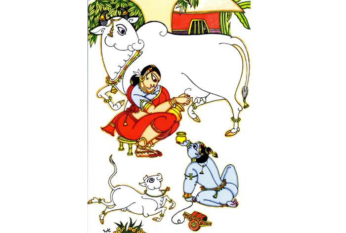 Krishna’s association with cows and cowherds