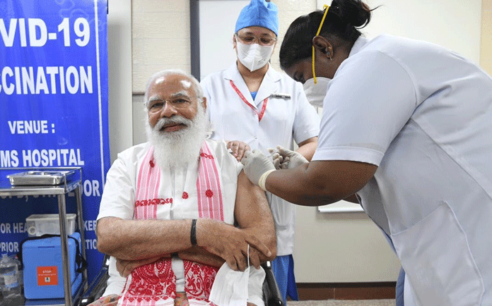 PM Modi Gets Covid Vaccine Shot